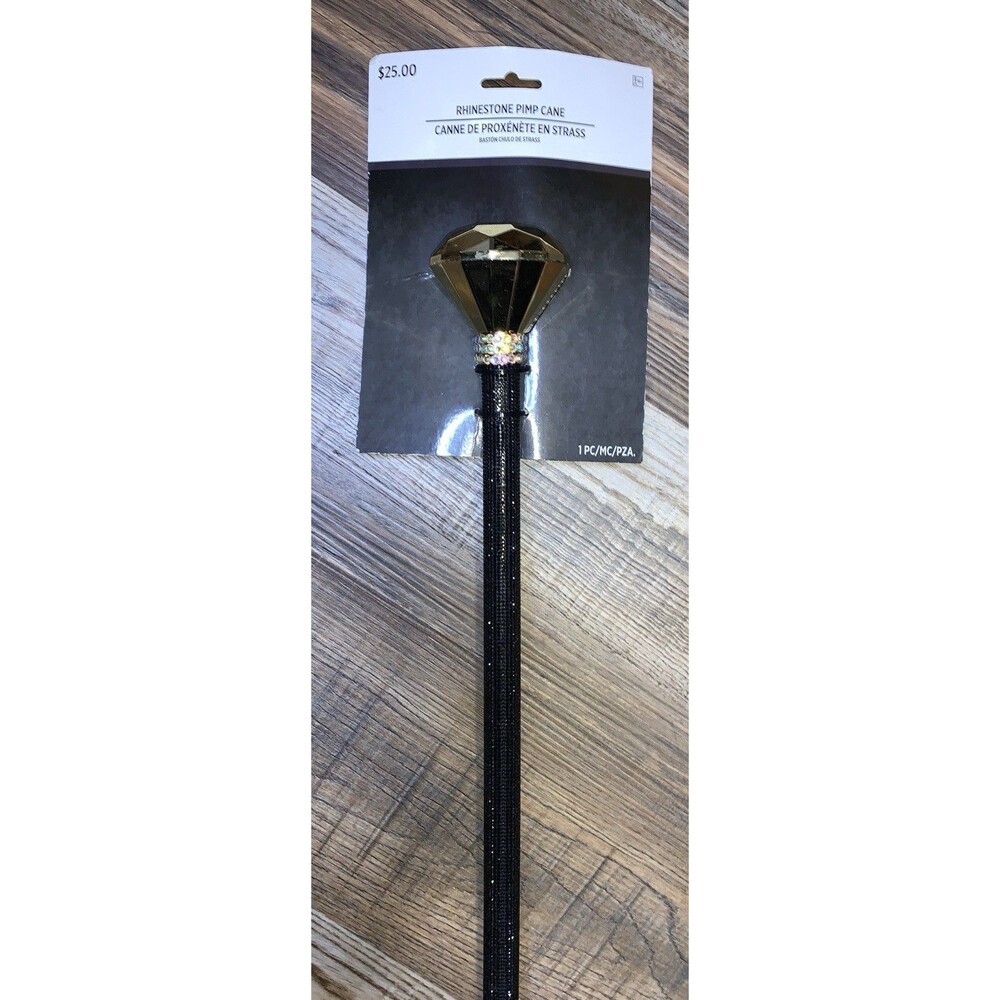 Walking Sticks Gold Rhinestone Handle Fashion Elegant Prop Decorative Cane